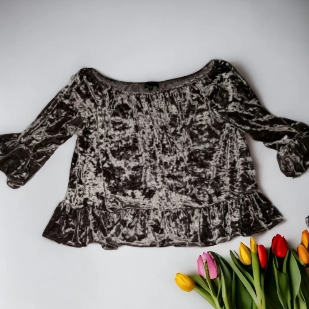 Sanctuary beautiful crushed Velvet Blouse - Picture 2 of 10